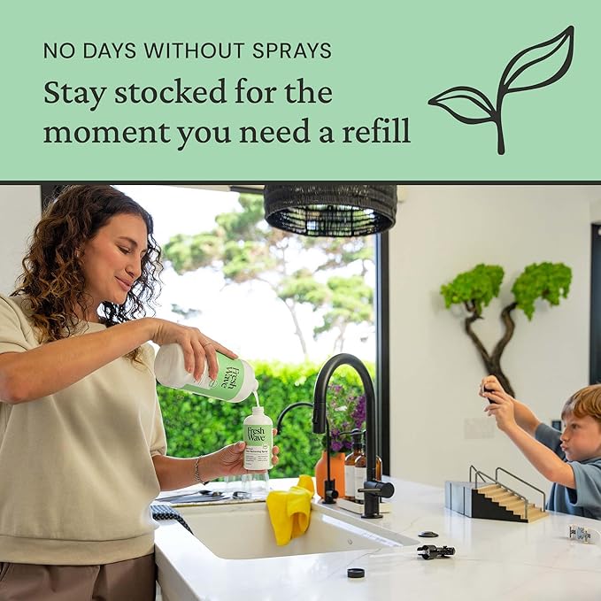 Fresh Wave Original Scent Odor Eliminator Spray &amp Air Freshener Refill 32 fl. oz. (Pack of 2)