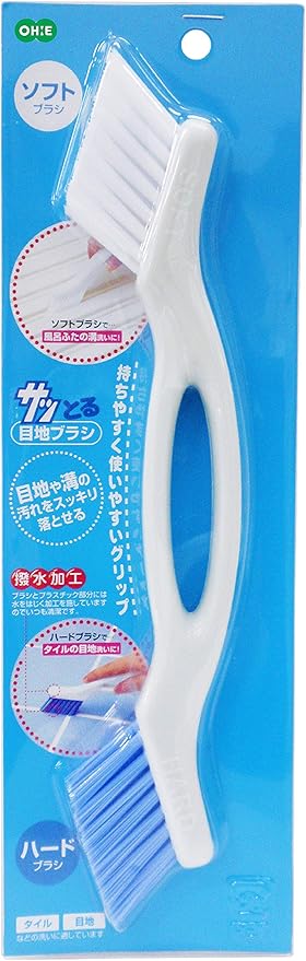 OHE Brush White Approx. Height 9.8 x 2.0 x 0.7 inches (25 x 5 x 1.7 cm) Quick Grout Brush Bath Cleaning