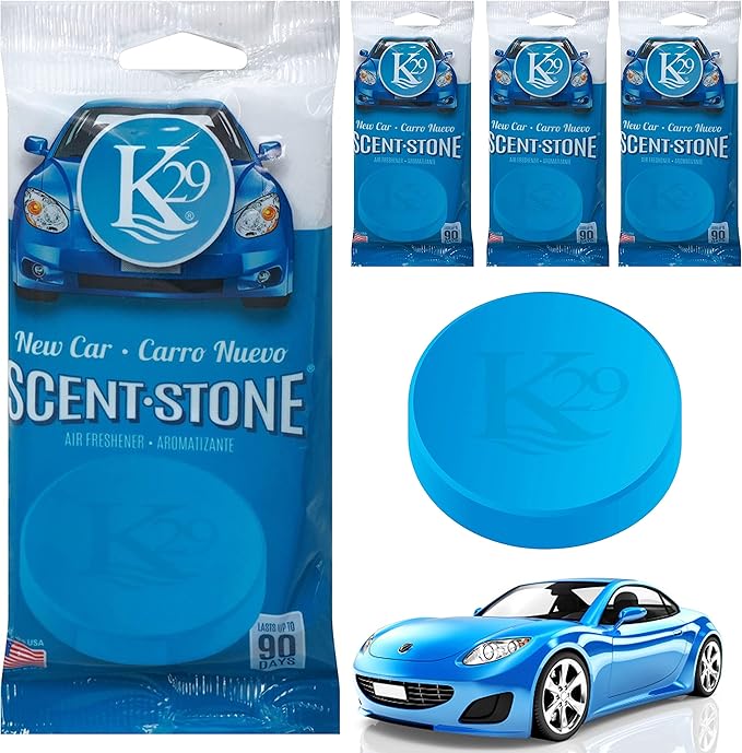 4X New Car Scent Stones K29 Keystone Natural Aroma Air Freshener Odor Eliminator Blue