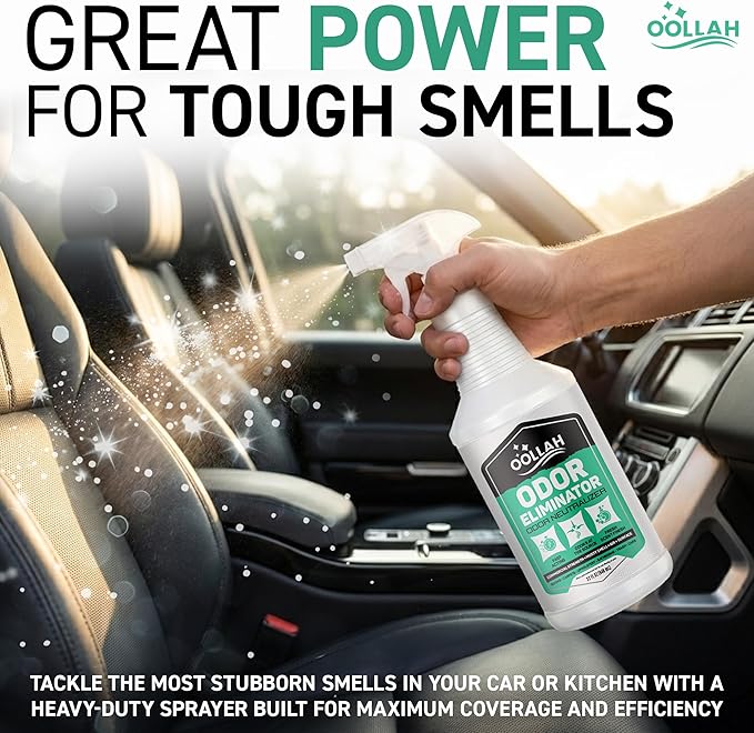 Odor Eliminator Spray for Strong Odor - Commercial Strength Odor Neutralizer (32 FL Oz) - Fabric Room Bathrooms Couch and Furniture Odor Eliminator Spray - Fast Action Fresh Scent 2 Pack
