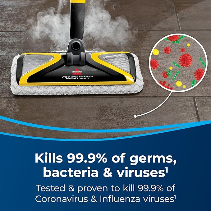 BISSELL PowerSteamer Heavy Duty 3-in-1 Steam Mop and Handheld SteamShot for Indoor &amp Outdoor use for Garage Workshop Auto Boat Recreational Vehicles WindowsOutdoor Furniture and Decks 2865