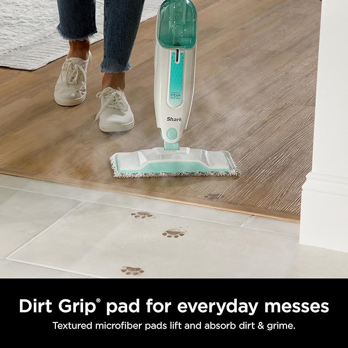 Shark Genuine Steam Mop Replacement Pads 2 Pack – 1 Dirt Grip &amp 1 Scrub Pad Included Machine Washable Designed for Sealed Hard Floors Compatible with Shark S1000 &amp S2000 Series ONLY 1153FC