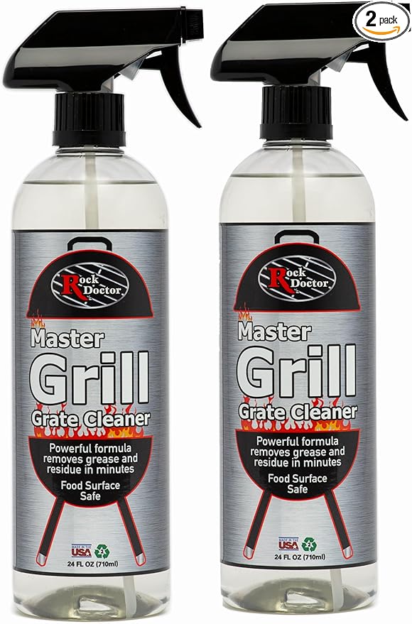 Rock Doctor Grill &amp Grate Cleaner 24oz. 2-Pk Food Surface Safe Powerful Foaming Action No Fumes Fast Acting Formula Removes Grease Grime