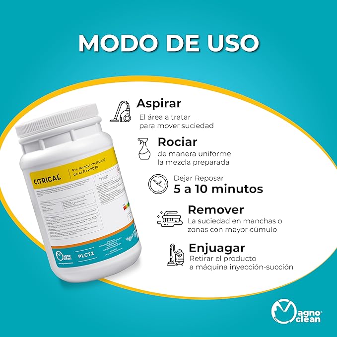 CITRICAL Magno Clean 2kg | Professional High Power Powder Prewash | Upholstery Carpets &amp Mattresses | Removal of Difficult Stains