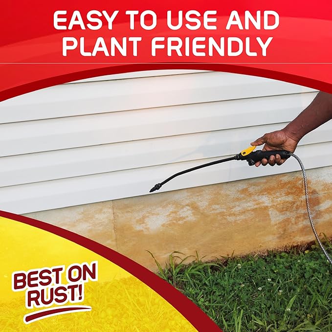 Iron OUT Liquid Rust Stain Remover Pre-mixed Quickly Removes Rust Stains from Concrete Vinyl and Other Outdoor Surfaces No Scrubbing Safe to Use Made in the USA 1 Gallon
