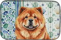 Caroline's Treasures Red Chow Chow Coastal Sea Glass Dish Drying Mat Absorbent Dish Drying Mat Pad for Kitchen Counter Dish Drainer Mat for Countertop 14 x 21 Multicolor