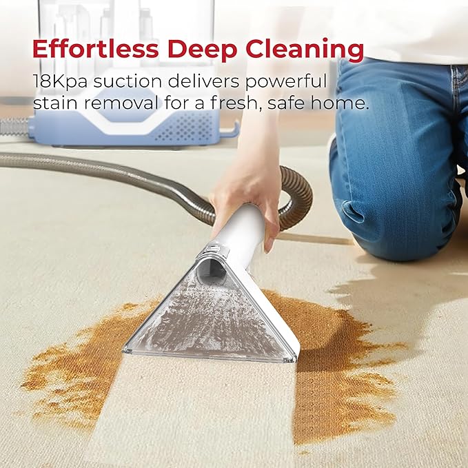 Rosewill Multi-Purpose Portable Carpet and Upholstery Cleaner Powerful Suction 18 KPa Spot Cleaner 600W Motor Car and Auto Detailer Stain/Spot Remover Versatile Use: Carpet Sofa Pet Hair