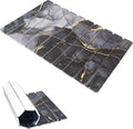 Large Stone Drying Mat for Kitchen Counter 24×16 Black Marble Quick Dish Drying Mat with Sanding Pads Non-Slip Roll Up Absorbent Diatomaceous Earth Mat for Dishes Bottles Cups
