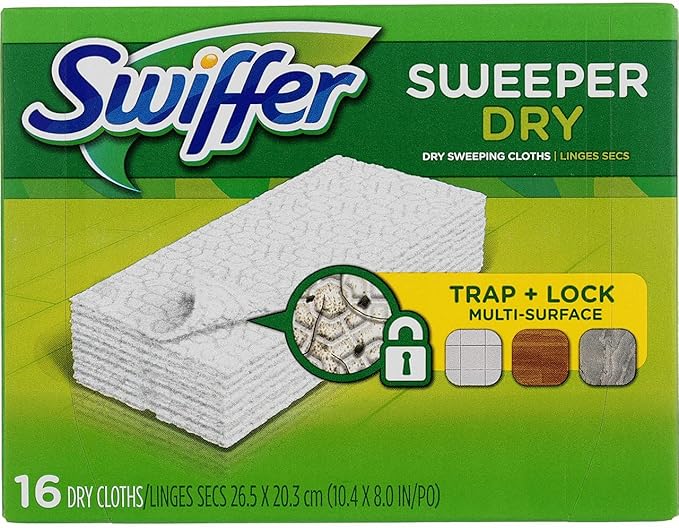 Swiffer Dry Sweeping Disposable Cloths 16 ct (Pack of 12) Natural 12