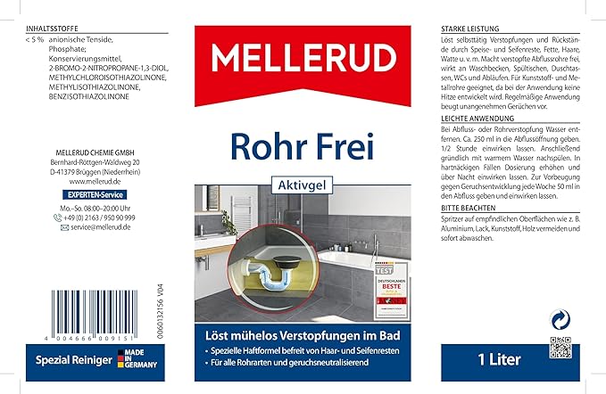 MELLERUD Aktiv Edelstahlkamin 1.0 Litre 2003109151 Tube