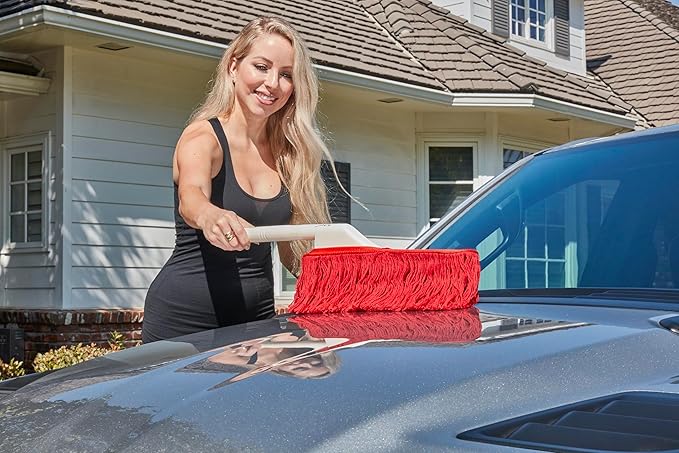 The Original California Car Duster Detailing Kit with Plastic Handle Model Number: 62445  Red