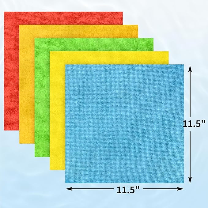 HOMERHYME Microfiber Cleaning Cloth 200 Pack Cleaning Rags Microfiber Towel Bulk Absorbent Lint-Free Wash Cloths All-Purpose Towels for Cars Shop Automotive Garage Home &amp Kitchen