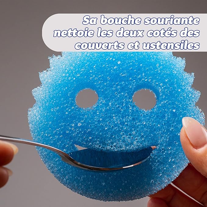 Scrub Daddy Colors - Color Code Cleaning FlexTexture Soft in Warm Water Firm in Cold Deep Cleaning Dishwasher Safe Multi-use Scratch Free Odor Resistant Functional Ergonomic 4ct Roll