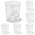 Zeyune 6 Pack White Office Trash Can Bulk Mesh Trash Can 6 Gallon Metal Wire Mesh Waste Paper Basket Round Small Garbage Bin for Office Bathroom Home Bedroom Kitchen Dorm