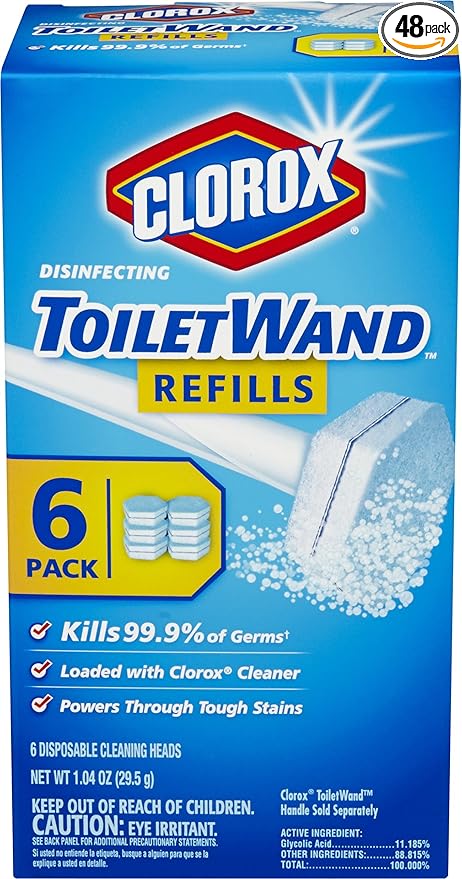 Clorox ToiletWand Disinfecting Refills 6 Count (Pack of 8)