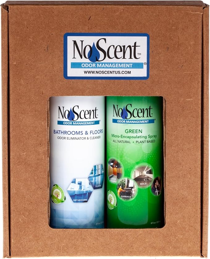 No Scent – Bathrooms &amp Floors Odor Eliminator and Green Micro-Encapsulating Spray – Freshening Spray – 8oz Multi-Pack (1 Bathrooms &amp Floors 1 Green Micro-Encapsulating)