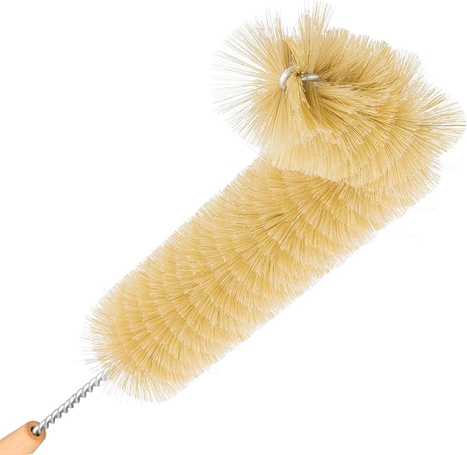 Redecker Natural Pig Bristle Radiator Brush with Oiled Beechwood Handle 18-1/2-Inches