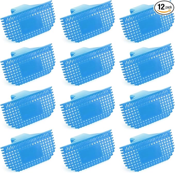 Leelosp 12 Pcs Eco Bowl Clip Freshener Clip on Toilet Bowls Deodorizer Rim Hanger Air Freshener Fruity Scent Toilet Bowl Fresheners for Bathroom Car Wardrobe Kitchen (Blue)
