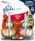 Glade PlugIns Refills Air Freshener Scented and Essential Oils for Home and Bathroom Red Honeysuckle Nectar 1.34 Oz 2 Count ( One Pack)