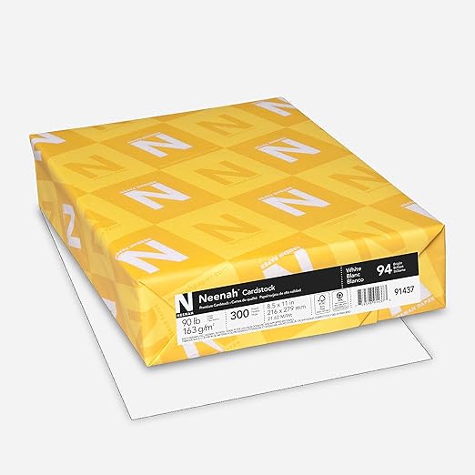Plasticplace Custom Fit Trash Bags Compatible with simplehuman Code H (200 Count) &amp Neenah Index Cardstock 8.5 x 11 90 lb/163 gsm White Lightweight 94 Brightness 300 Sheets (91437)