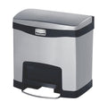 Rubbermaid Commercial Products Slim Jim Front Step-On Trash Can 4-Gallon Black Stainless Steel Hands-Free Garbage Can/Container for Home/Kitchen/Office/Restaurant
