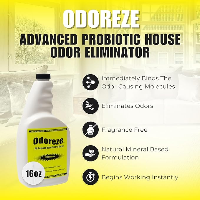 Eco All Purpose Odor Eliminator Spray Concentrate – Makes 64 Gallons – Eco-Friendly Deodorizer