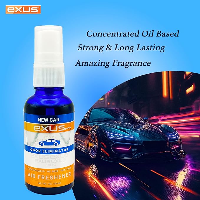 Exus Pump Spray Concentrated Oil Based Odor Eliminator &amp Air Freshener Use for house car bathrooms Kitchen office. Strong Air freshener Display Mix (20 Count)