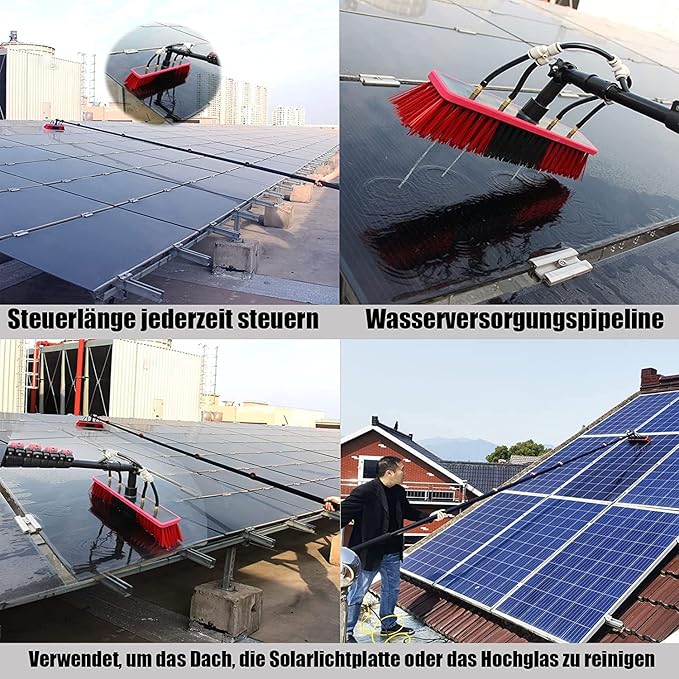 Cleaning Photovoltaic and Solar PanelsWindow CleanGlass Wall Cleaning3.6-11m Washing Set Equipment Extension Pole Cleaning for Trucks Windows for Photovoltaic Panel Cleaning Trucks (24FT/