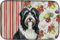 Caroline's Treasures Black Bearded Collie Vegetables Dish Drying Mat Absorbent Dish Drying Mat Pad for Kitchen Counter Dish Drainer Mat for Countertop 14 x 21 Multicolor