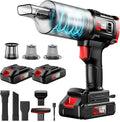 Car Vacuum Cordless 35000PA Strong Suction Handheld Vacuum with 2 Detachable Batteries 60Min Runtime Portable Vacuum Cleaner for Car Detailing Pet Hair Home Couch &amp Office 350ML XL Dust Cup
