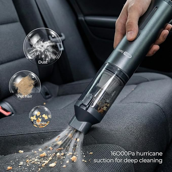 Apical Life Handheld Vacuum Cleaner EV1396 Cordless 100W 16000Pa Strong Suction with 14–24 Min Runtime Multi-Nozzle Design &amp Floor Brush for Home Cleaning Car Detailing &amp Tight Spaces