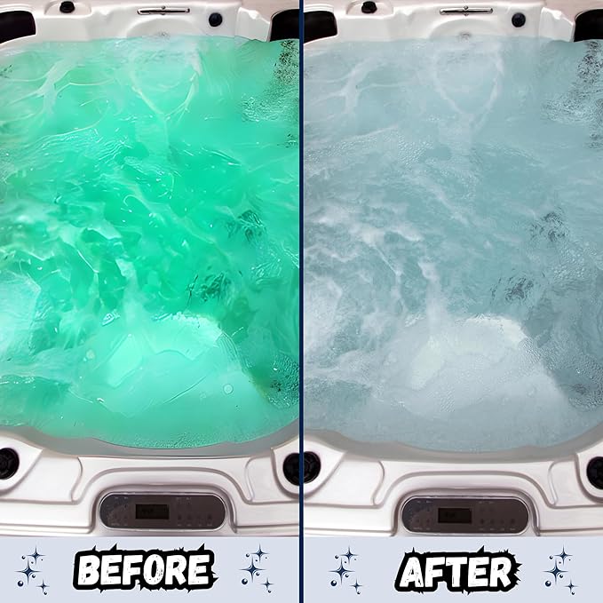 AhhSome Jetted Tub &amp Hot Tub Cleaner Powerful Spa Bath Cleaning Solution for Jacuzzis &amp Whirlpools 1 Gallon (64 Treatments) Professional Grade Septic Safe Solution for Hot Tubs Made in USA