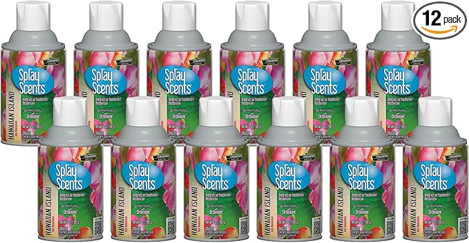 Champion Sprayon SprayScents Metered Air Freshener Refill 7 oz Odor Control Fragrance Hawaiian Island (Case of 12)
