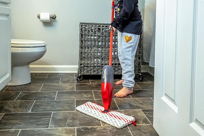 O-Cedar ProMist MAX Microfiber Spray Mop Removes 99% of Bacteria with just Water Features 1 Extra Refill