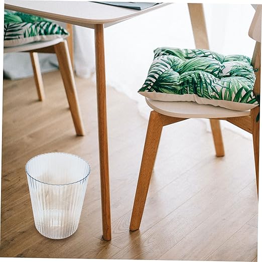 Luxshiny Transparent Capacity Garbage Can Simple Style Kitchen Trash Container for Home Bedroom and Office Use Eco-Friendly and Washable Waste Basket Small