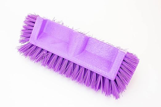 SPARTA Multi-Level Tile Scrub Brush 12 Wide Brush Head Heavy-Duty Tile Cleaning Brush with End Bristles for Commercial Tiles Tubs and Floor Plastic 12 Inches Purple