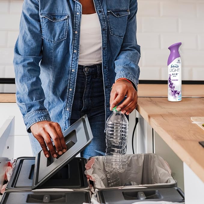 Febreze Air Mist Air Freshener Spray Odor-Fighting Room Spray Air Fresheners for Home and Bathroom and Kitchen Aerosol Can Light Lavender Scent 8.8oz 6 Count Pack of 3