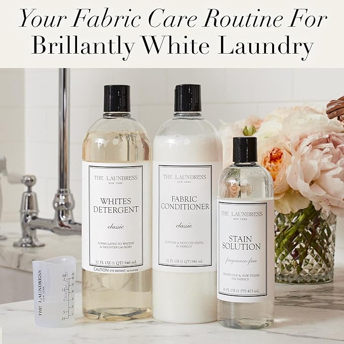 The Laundress Whites Detergent Concentrated Laundry Detergent Liquid Whiten &amp Brighten Clothes Tough on Stains Classic Scent 32 oz.