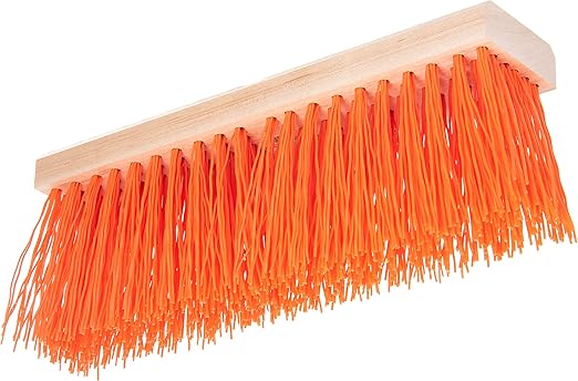 SPARTA Flo-Pac Plastic Floor Sweep Heavy Sweep for Cleaning 16 Inches Orange