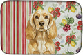 Caroline's Treasures Buff Cocker Spaniel Vegetables Dish Drying Mat Absorbent Dish Drying Mat Pad for Kitchen Counter Dish Drainer Mat for Countertop 14 x 21 Multicolor
