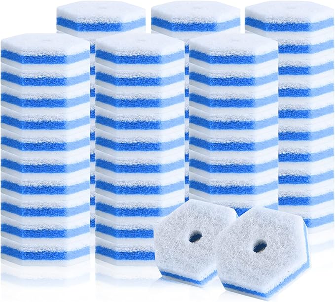 Aimery 60 Counts Blue Disposable Toilet Bowl Cleaning Wand Refills Compatible With Much Wands (60 Blue)