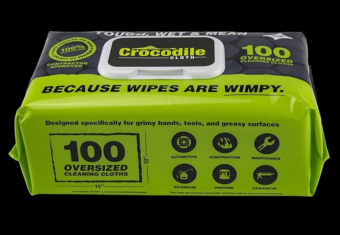 Crocodile Cloth 5900 Original Huge Professional Cleaning Cloths - Pack of 100