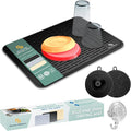 Dish Drying Mats for Kitchen Counter Black Dish Drying Mat XL 24x30  Large Silicone Dish Drying Mat Heat Resistant  Xl Drying Mat for Kitchen Counter Kitchen Drying Mat