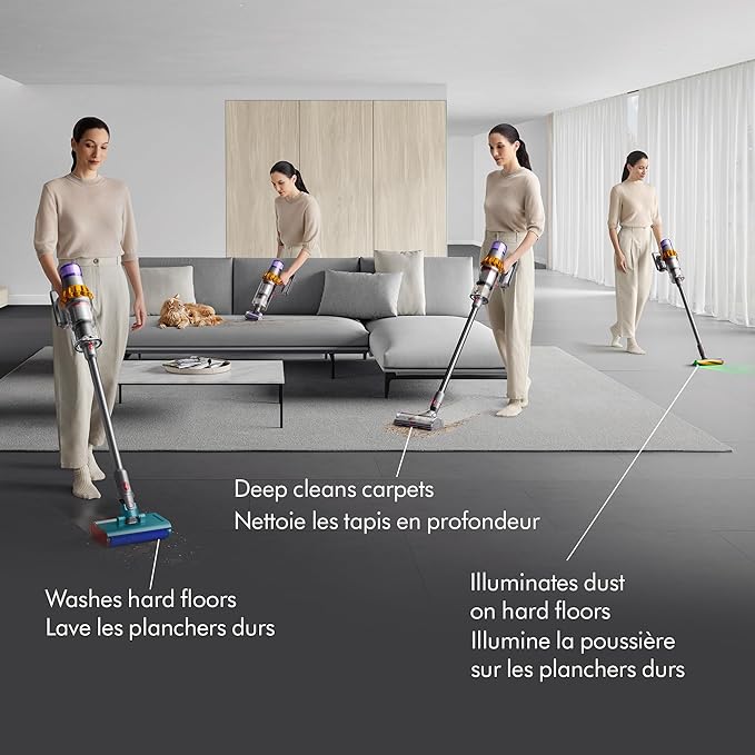 Dyson V15s Detect Submarine Wet Dry Vacuum Yellow/Nickel (Renewed)