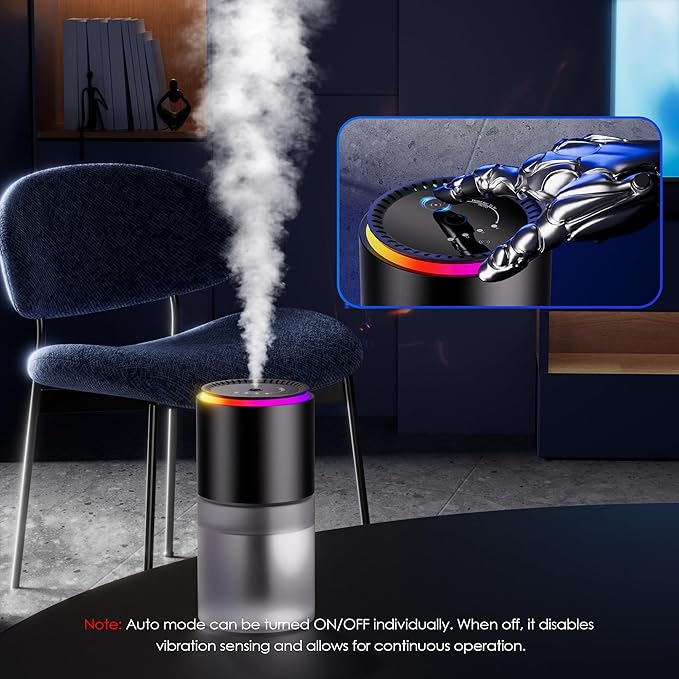 Car Air FreshenerSmart Car Air Freshener car Diffuser with 150 ML (5oz) Capacity Multi-fragrance RGB Music Syncing Light Auto On/Off (Oceans)