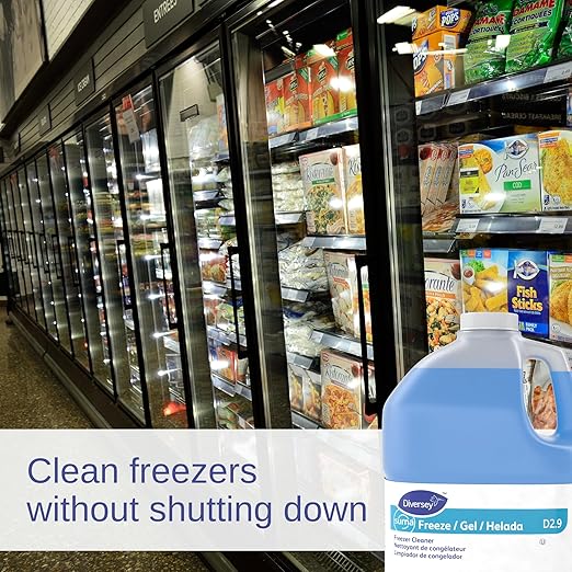 Diversey 948030 SUMA Freeze Walk-in Freezer Cold Room &amp Below Freezing Liquid Floor Cleaner For Kitchens Restaurants Ready-to-Use 1-Gallon (Pack of 4)