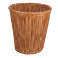 Cabilock 1Pc Simulated Rattan Woven Trash Can Decorative Wastebasket for Home Use Chic Imitated Rattan Style Versatile Trash Bin for Kitchen Bathroom and Office Decor