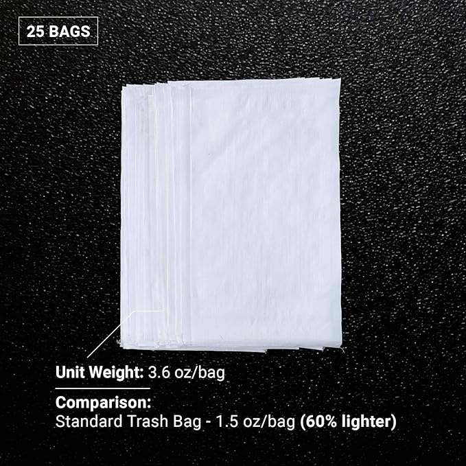 Sandbaggy Large Sandbags - Size: 25 x 40 - Thick Heavy Duty Contractor Bags Heavy Duty Garbage Bags Dumpster Bag Construction Trash Bags 6 mil (25 Bags)