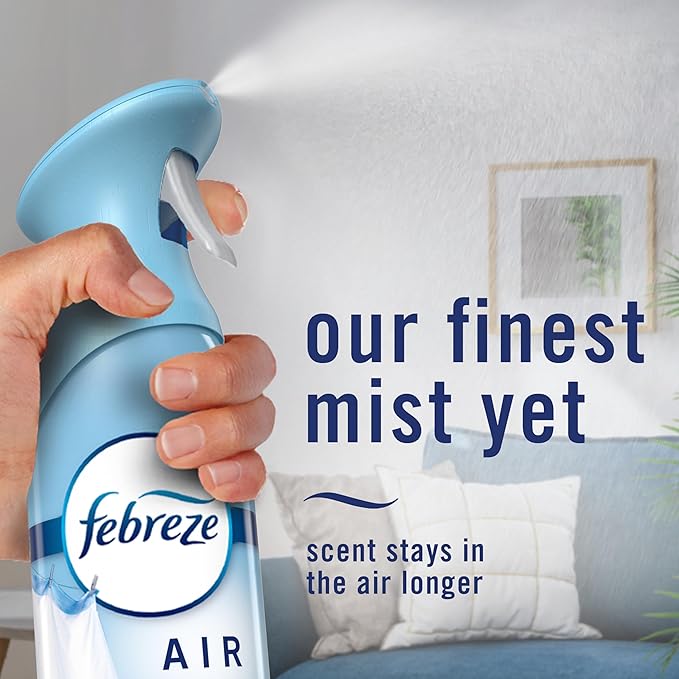 Febreze Air Mist Air Freshener Spray Odor Fighting Room Spray Deodorizer for Home Bathroom Kitchen Office Apartment Dorm Room Classroom Hawaiian Aloha 8.1oz 6ct
