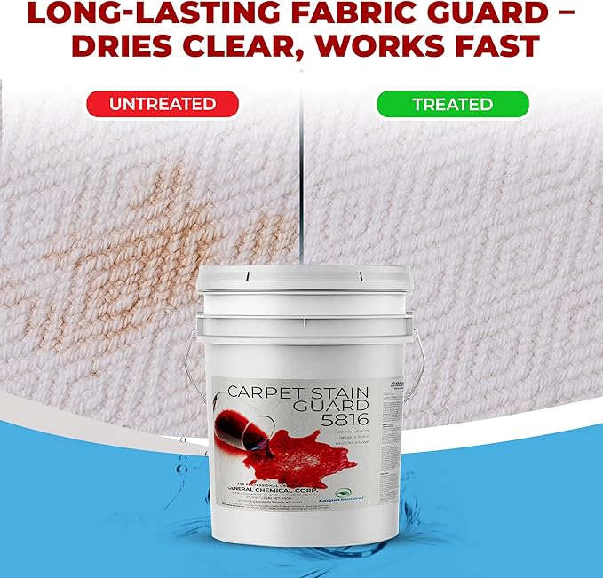 General Chemical Stain Shield Spray - Safe Fabric Protector Spritz and Stain Guard 5816 for Upholstery Carpets Rugs Drapes &amp More - Impermeable Protectant Spray for Outdoor &amp Indoor Use - 5